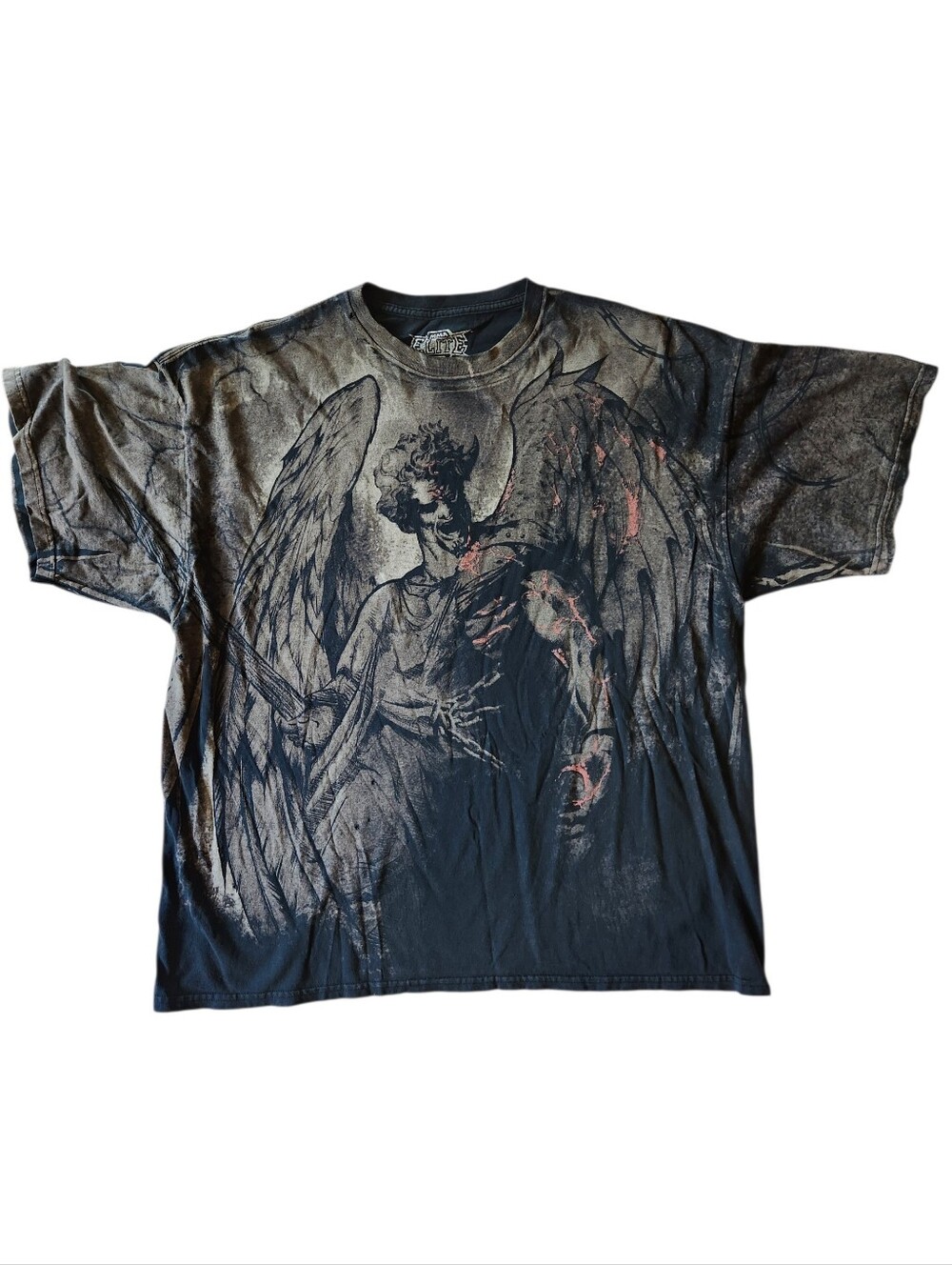 MMA Elite Grunge Men's 2XL Black Dark Fallen Bloody Angel T Shirt